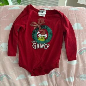 Little Grinch Red Kids Shirt